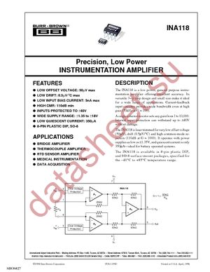 INA118UB datasheet  